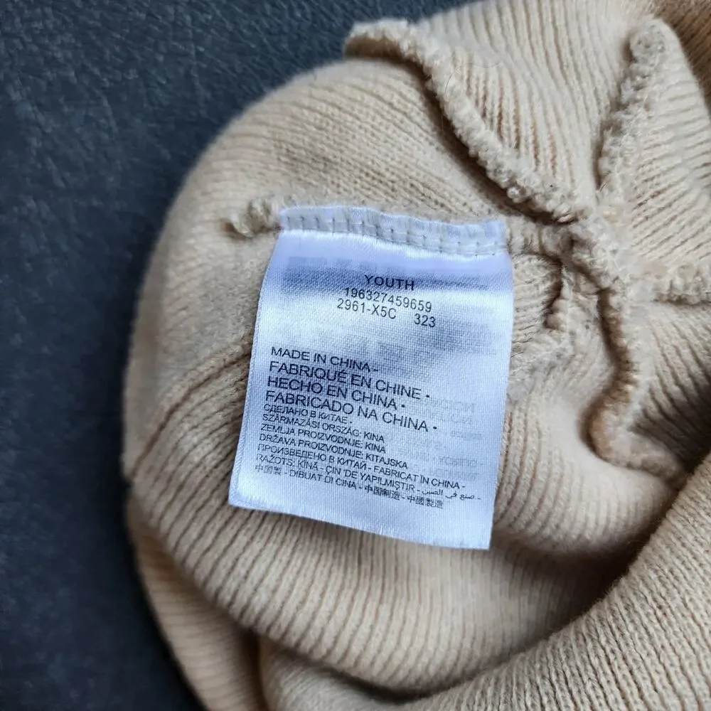 Vintage Y2K Nike Cream Rolled Beanie Hat OSFM